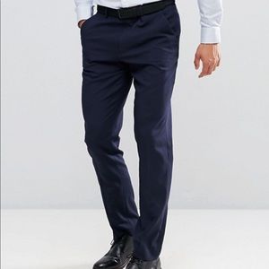 NWT ASOS Navy Slim Suit Pants